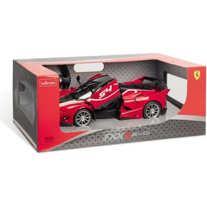 MONDO MOTORS Ferrari FXX K Evo R/C Coche Radiocontrolado 1:14 con Puertas que Abren y Faros Iluminados
