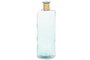 DKD Home Decor Jarrón Transparente 25 x 75 x 25 cm de Cristal Reciclado y Enea