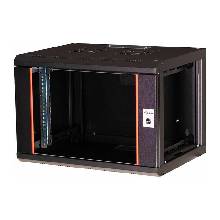 EQUIP EPM-07-6045-B-CBAA Bastidor de pared rack 19 pulgadas, 7HE, 600x450mm, puerta de cristal, negro