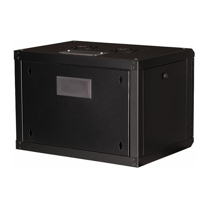EQUIP EPM-07-6045-B-CBAA Bastidor de pared rack 19 pulgadas, 7HE, 600x450mm, puerta de cristal, negro