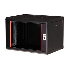 EQUIP EPM-07-6045-B-CBAA Bastidor de pared rack 19 pulgadas, 7HE, 600x450mm, puerta de cristal, negro
