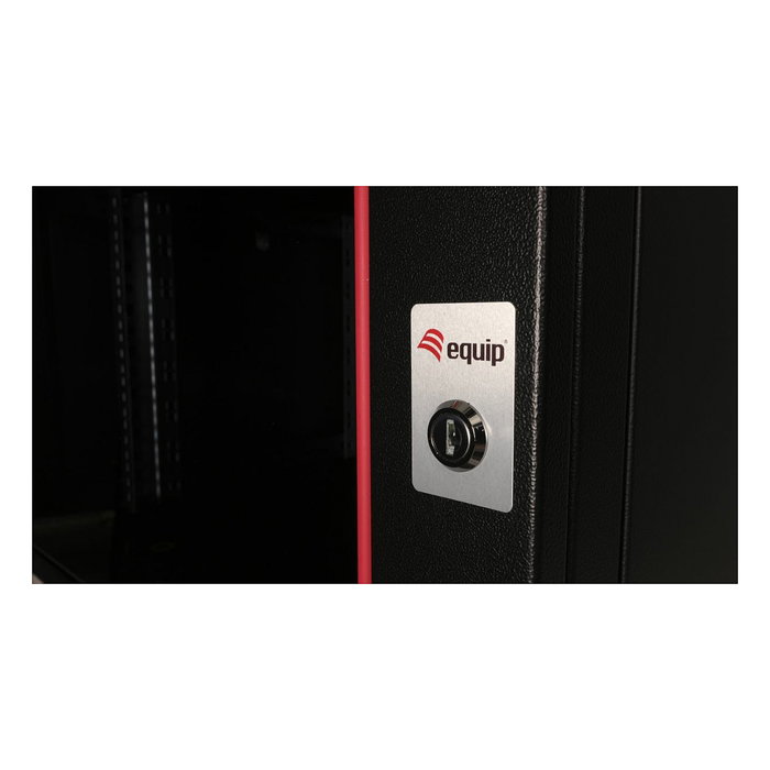 EQUIP EPM-07-6045-B-CBAA Bastidor de pared rack 19 pulgadas, 7HE, 600x450mm, puerta de cristal, negro