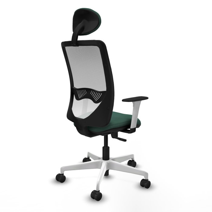 PIQUERAS Y CRESPO Silla de oficina Zulema Verde botella y Blanco PIQUERAS Y CRESPO Silla de oficina Zulema Verde botella y Blanco