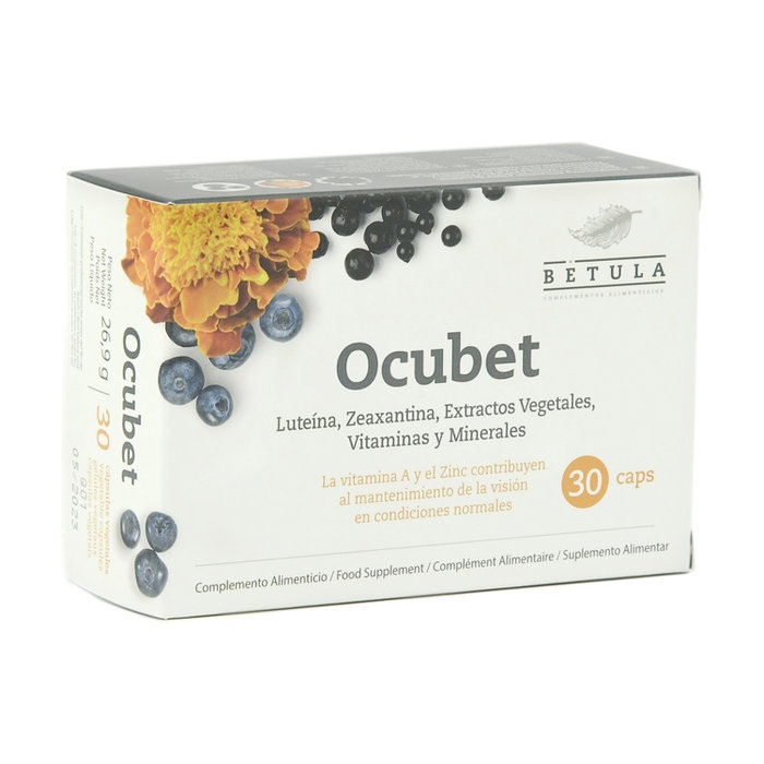 Betula OCUBET 30 Cápsulas Luteína y Zeaxantina para el Bienestar Ocular Betula OCUBET 30 Cápsulas Luteína y Zeaxantina para el Bienestar Ocular