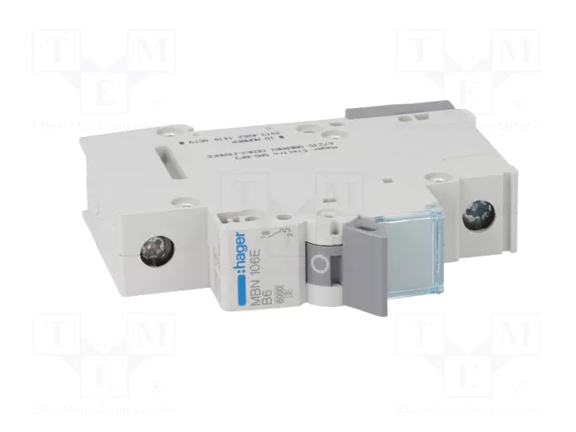 HAGER Interruptor magnetotérmico MBN 6A 1P 6kA