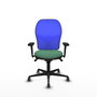 PIQUERAS Y CRESPO Silla de oficina Jorquera Verde esmeralda y Azul