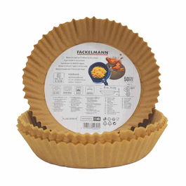 Fackelmann Bandeja de Papel Redondo para Airfryer, 50 Unidades, Filtros de Aceite, Papel de Hornear