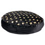 The Concept Factory Mon Chat Mon Ch Cojín para Mascotas Negro con Dorado, Diámetro 60 cm, Altura 10 cm