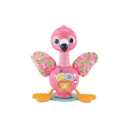VTech VTECH Funny Flamingo Juguete de Desarrollo con Sonidos y Melodías para Niños 9-36 Meses, AACHW45346 - Idioma Francés
