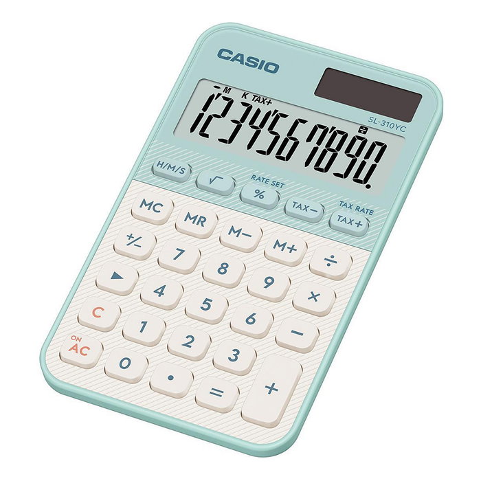 Casio SL-310YC-LG Calculadora de Oficina 10 Dígitos Verde Claro Casio SL-310YC-LG Calculadora de Oficina 10 Dígitos Verde Claro