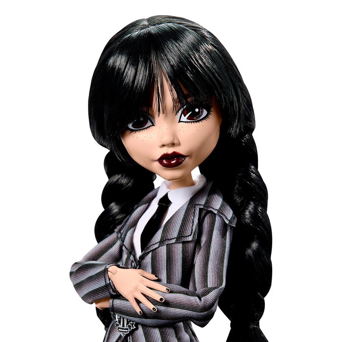 Mattel Monster High x Wednesday Muñeca Wednesday Addams con Uniforme de Academia Nevermore y Cosa