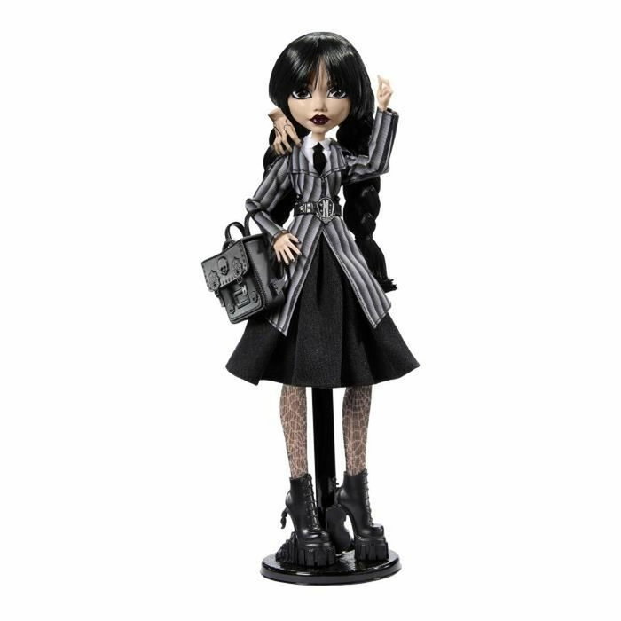 Mattel Monster High x Wednesday Muñeca Wednesday Addams con Uniforme de Academia Nevermore y Cosa