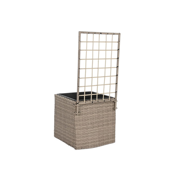 DKD Home Decor Macetero de Ratán Sintético Celosía Natural 78x48x116 cm DKD Home Decor Macetero de Ratán Sintético Celosía Natural 78x48x116 cm