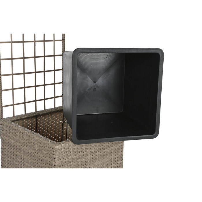DKD Home Decor Macetero de Ratán Sintético Celosía Natural 78x48x116 cm DKD Home Decor Macetero de Ratán Sintético Celosía Natural 78x48x116 cm