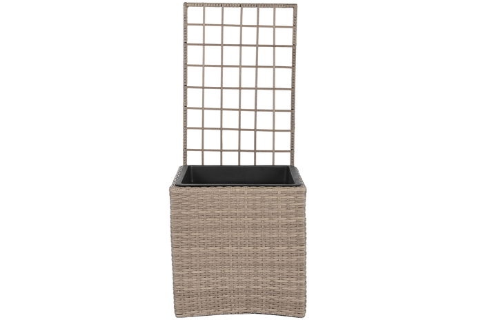 DKD Home Decor Macetero Natural Ratan Sintetico y Pp para Terraza y Jardin 78 x 48 x 116 cm