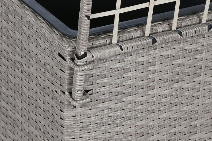 DKD Home Decor Macetero Natural Ratan Sintetico y Pp para Terraza y Jardin 78 x 48 x 116 cm