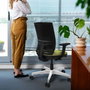 PIQUERAS Y CRESPO Silla de oficina Yunquera Azul cielo y Negro