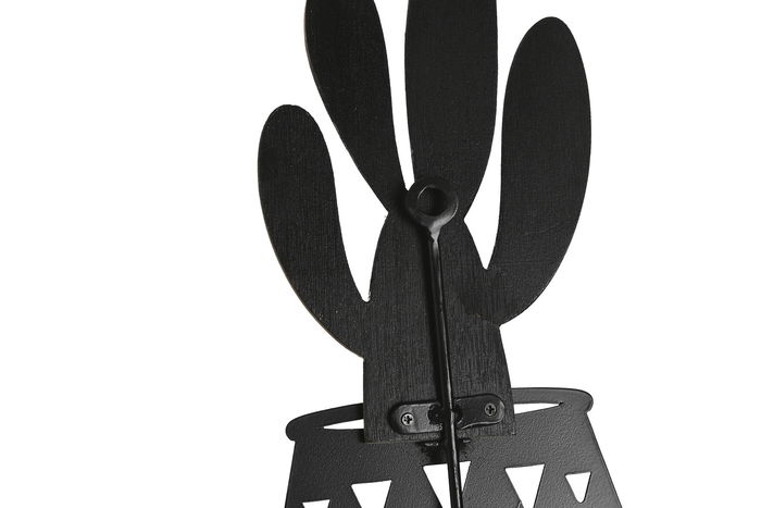 DKD Home Decor Perchero Pared Boho Natural Metal Mdf 4 x 30 x 16 cm (4 Unidades)