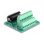 DeLOCK Adaptador D-Sub 15 Pines Macho a Bloque Terminal para Carril DIN 58 x 61 x 30 mm, Sección 24-12 AWG, -40 a 100°C, Verde