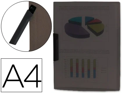 Liderpapel Carpeta Dossier con Pinza Lateral Negra DIN A4 Liderpapel Carpeta Dossier con Pinza Lateral Negra DIN A4