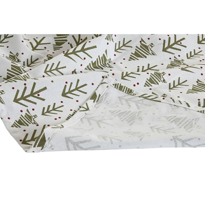 DKD Home Decor Camino de Mesa de Algodón con Diseño de Árboles, Verde, 50x150 cm