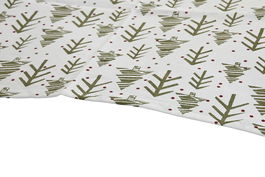 DKD Home Decor Camino de Mesa Navidad Alpina 150 x 50 cm Verde Blanco Algodón Polyester