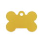 Placa identificativa para collar Imarc Bone Amarillo Dorado