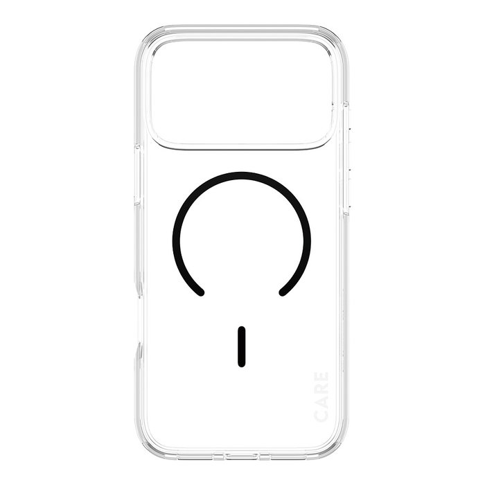 PanzerGlass Panzerglass CARE BY FLAGSHIP Case Transparente con MagSafe Negro para Apple iPhone 17 Pro Max | Funda Protectora TPU | 100% Policarbonato Reciclado