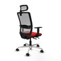 PIQUERAS Y CRESPO Silla de oficina Haches con mecanismo Sincro/Traslack Rojo y Gris