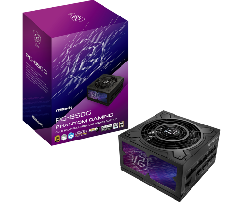 ASRock Fuente de Alimentación PG-850G 850W 80 Plus Gold ATX Modular Negro 90-UXP085-GFEAAB