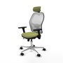 PIQUERAS Y CRESPO Silla de oficina Jorquera Verde oliva y Blanco