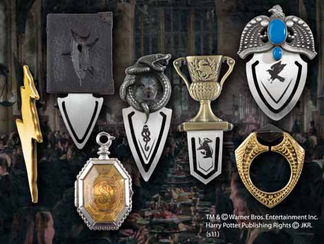The Noble Collection - Colección de 7 Marcapáginas de Latón Horrocruxes de Harry Potter, The Noble Collection