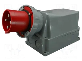 SEZ DK Conector de alimentación AC trifásico macho 4 polos