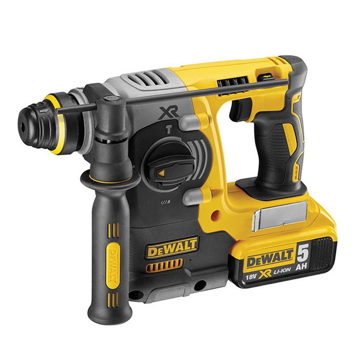 Dewalt Martillo Electroneumático SDS-Plus Brushless 18V con 2 Baterías 5Ah y Cargador, Maletín TSTAK II