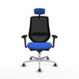 PIQUERAS Y CRESPO Silla de oficina Mardos con Mecanismo Sincro/Traslack, Azul y Negro