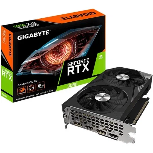 Gigabyte GV-N3060GAMING OC-8GD 2.0 RTX 3060 GDDR6 8GB 128BIT 2HDMI 2DP WINDFORCE 2X