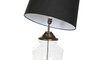 DKD Home Decor Lámpara de pie India lamps 1c25 en acero patinado y cristal