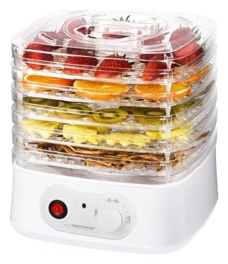 Esperanza Deshidratador de Alimentos 250W Blanco Transparente - EKD004 Esperanza Deshidratador de Alimentos 250W Blanco Transparente - EKD004