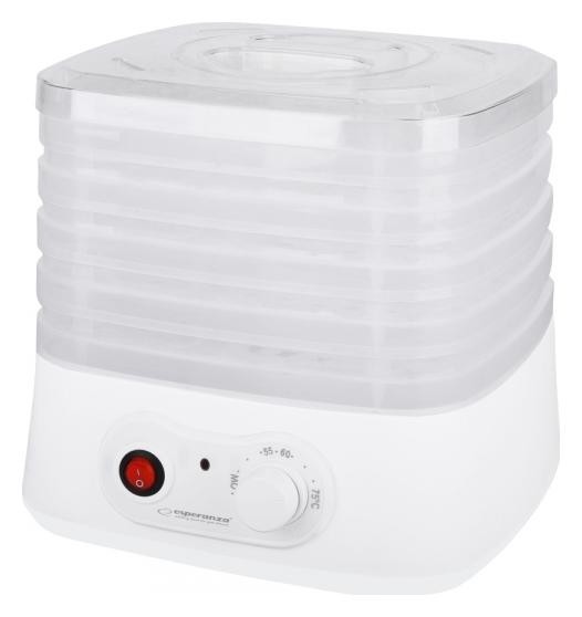 Esperanza Deshidratador de Alimentos 250W Blanco Transparente - EKD004 Esperanza Deshidratador de Alimentos 250W Blanco Transparente - EKD004
