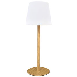 Home Deco Factory Lámpara Recargable Efecto Madera Natural Interior/Exterior USB Tres Intensidades 40cm