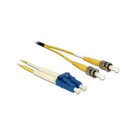 DeLOCK Cable de Fibra Óptica LC Duplex a ST Duplex Singlemode OS2 3 m Amarillo