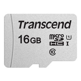 Transcend TS16GUSD300S Tarjeta MicroSDHC de 16GB Clase 10 UHS Clase 1 (U1) Velocidad de Lectura 95 MB/s