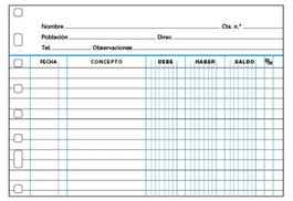 Multifin 3003 Recambio para archivador 8 anillas, cuentas corrientes, cuarto apaisado, 50 hojas, 215x155 mm