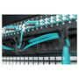 Digitus Panel de gestión de cables 1U con 4 guías y entradas con cepillo Negro