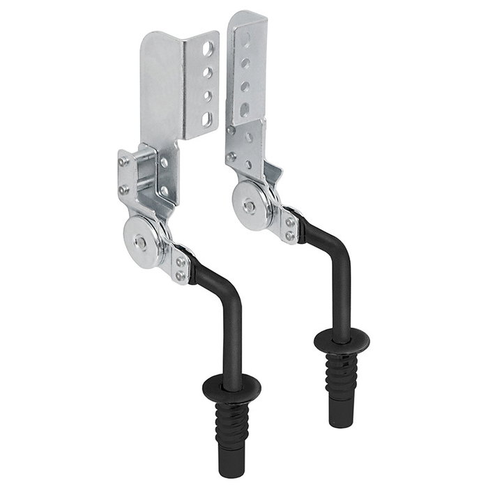 Q&Q Resorte Derecha Izquierda 6-8 Posiciones Brazo Corto Acabado Negro Mate Cabecero Sofá