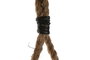 DKD Home Decor Espejo de Madera y Cuerda Marrón con Bolas 28x4x61 cm