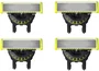 Philips OneBlade QP440/50 Pack de 4 Recambios de Cuchilla Ersatzklinge Negro
