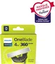 Philips OneBlade QP440/50 Pack de 4 Recambios de Cuchilla Ersatzklinge Negro