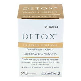 CUMEDIET Detox+ Golden 90Comp. Complemento alimenticio con 12 plantas, 6 minerales y 5 vitaminas para la detoxificación global del organismo