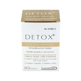 CUMEDIET Detox+ Golden 90Comp. Complemento alimenticio con 12 plantas, 6 minerales y 5 vitaminas para la detoxificación global del organismo
